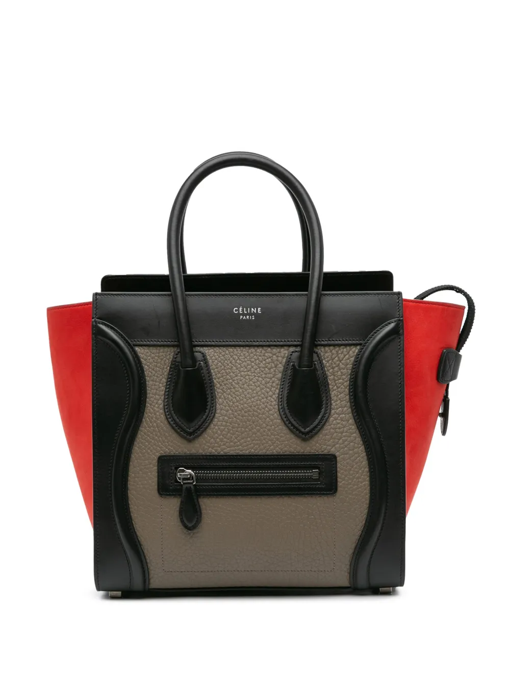 Céline Pre-Owned 2017 Micro Tricolor Leather Luggage Tote handbag - Céline Pre-Owned 2017 Micro Tricolor Leather Luggage Tote handbag -
