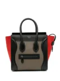 Céline Pre-Owned 2017 Micro Tricolor Leather Luggage Tote handbag - Brown