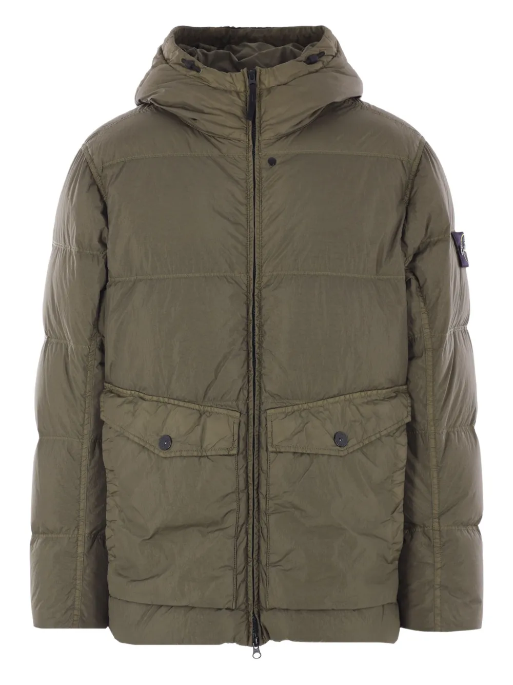 Stone Island hooded padded jacket Groen