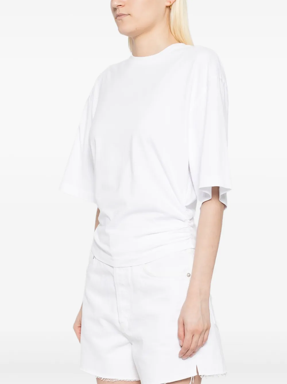 AGOLDE Shari katoenen T-shirt Wit