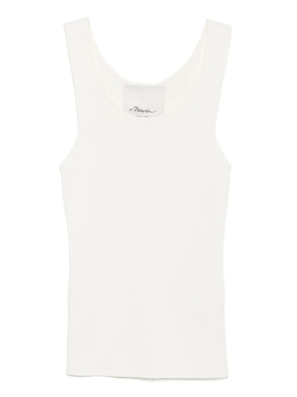 compact ribbed tank top