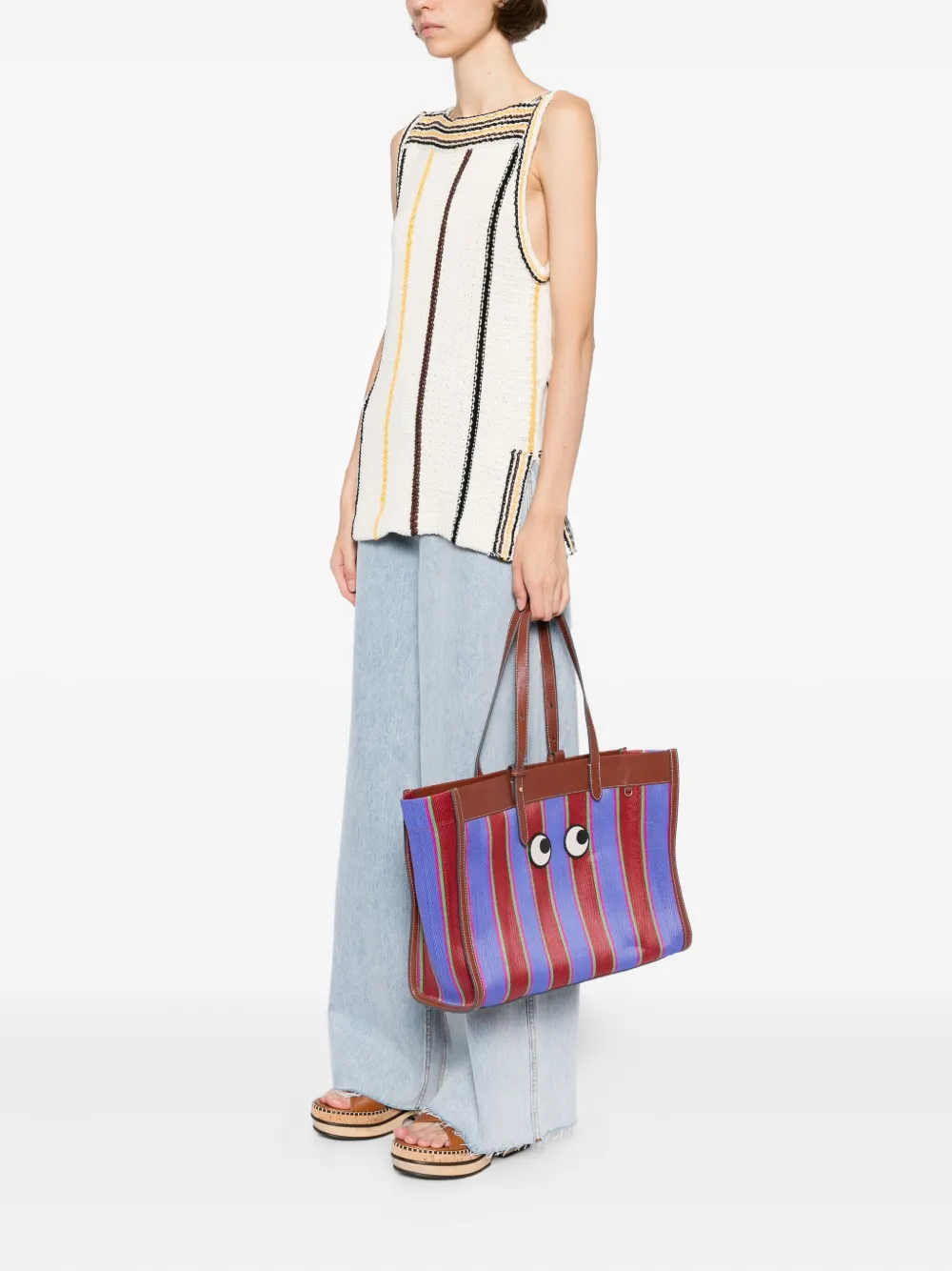 Anya Hindmarch Shopper met print - Bruin