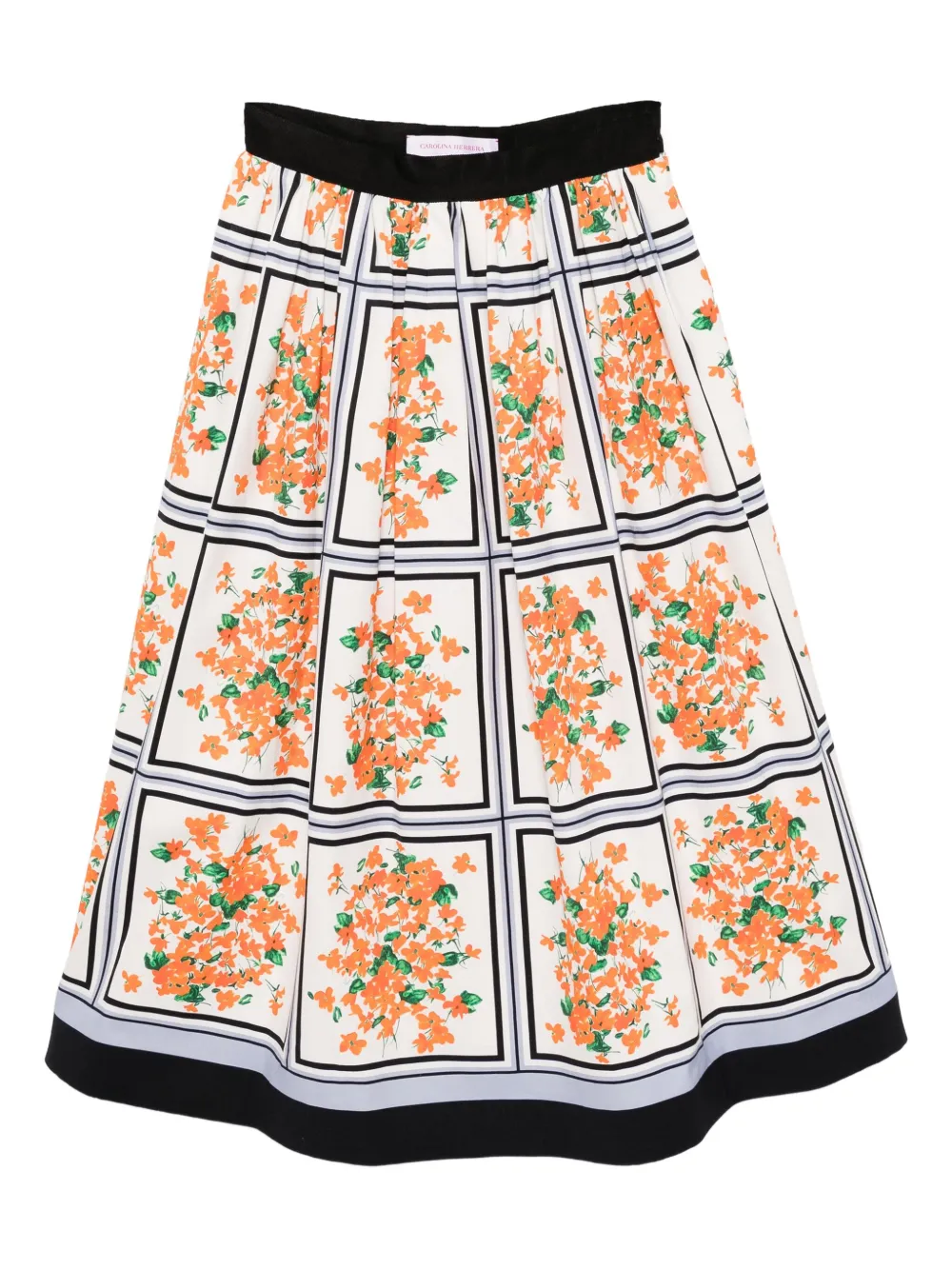 Carolina Herrera Floral-print Midi Skirt In Multi