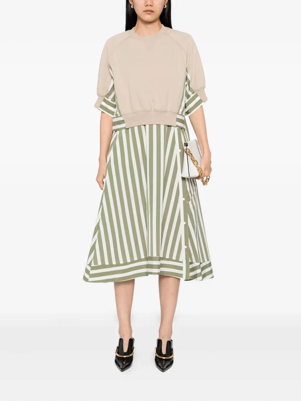 3.1 Phillip Lim Gestreepte jurk - Beige