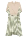 3.1 Phillip Lim striped combo dress - Neutrals