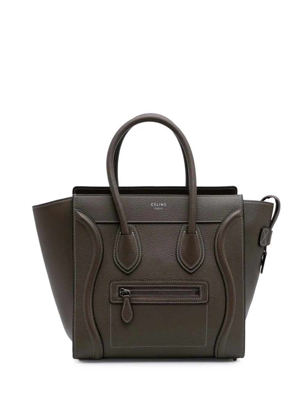 Céline Pre-Owned 2018 Micro Leather Luggage tote bag - ブラウン Céline Pre-Owned 2018 Micro Leather Luggage tote bag - ブラウン