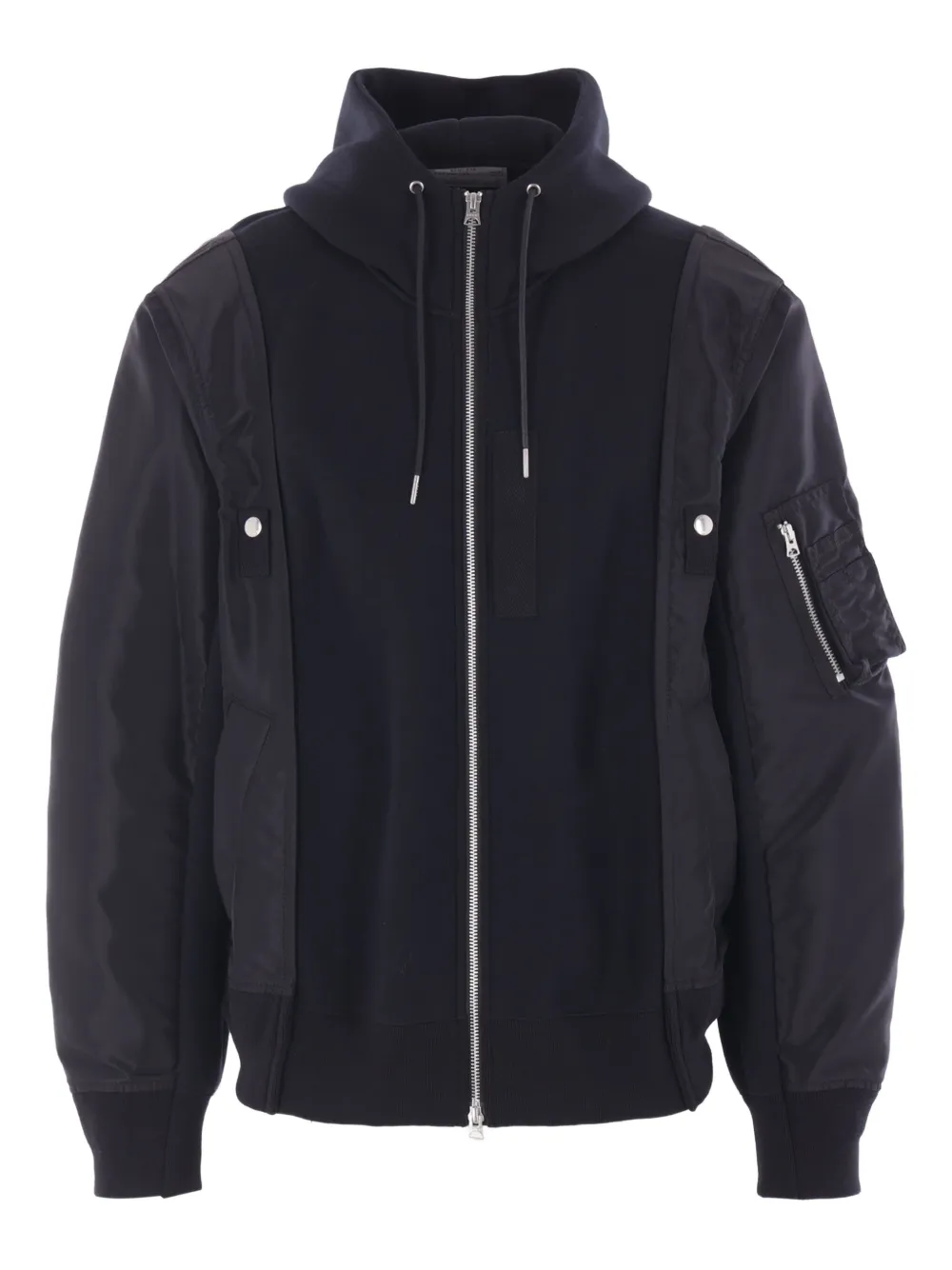 Sacai Hoodie met vlakken Zwart