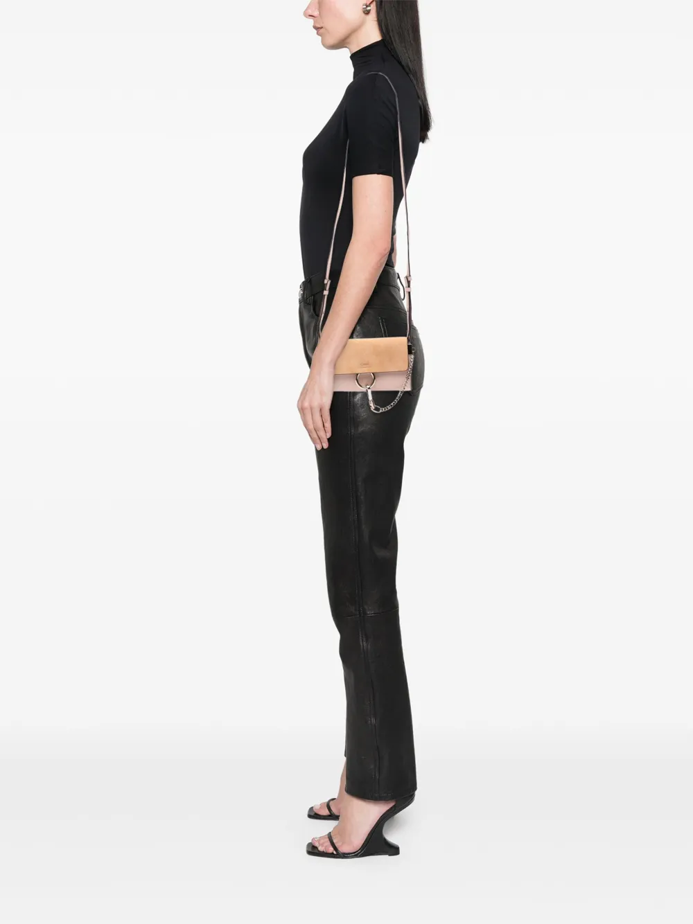 Chloé Pre-Owned 2018 Mini Calfskin and Suede Faye Chain crossbody bag | Pre-Owned | Image 2