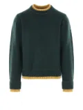 sacai contrasting-trim sweater - Green