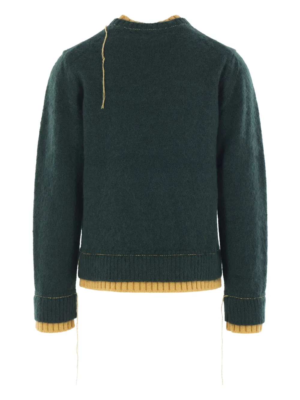 sacai Trui met contrasterende afwerking Groen