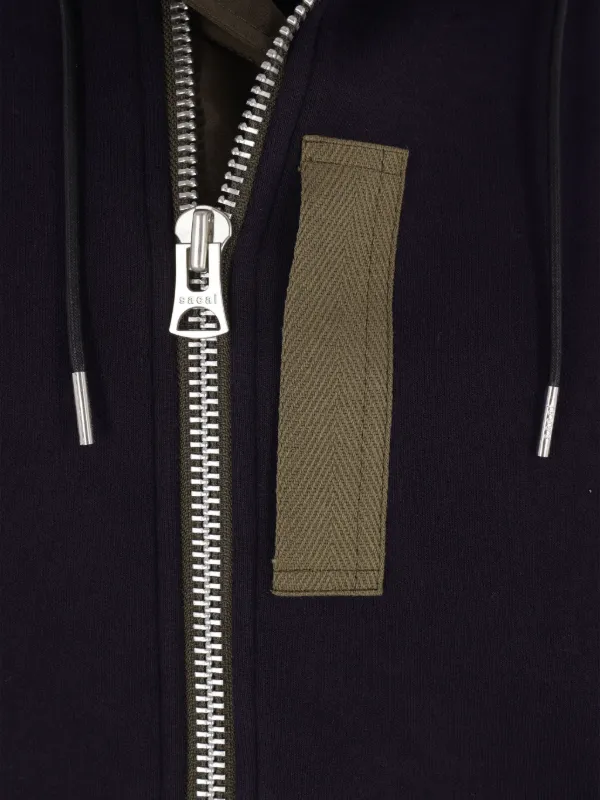 Sacai ジップアップ パーカー | パープル | FARFETCH JP
