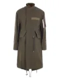 sacai patch-pocket drawstring coat - Green