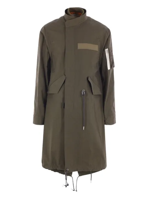 sacai Kordelzug-Mantel mit aufgesetzten Taschen