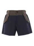 sacai belted pocket shorts - Blue