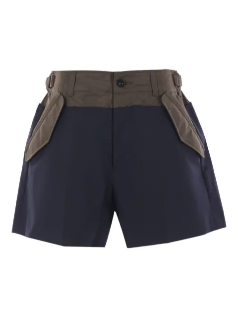 sacai belted pocket shorts