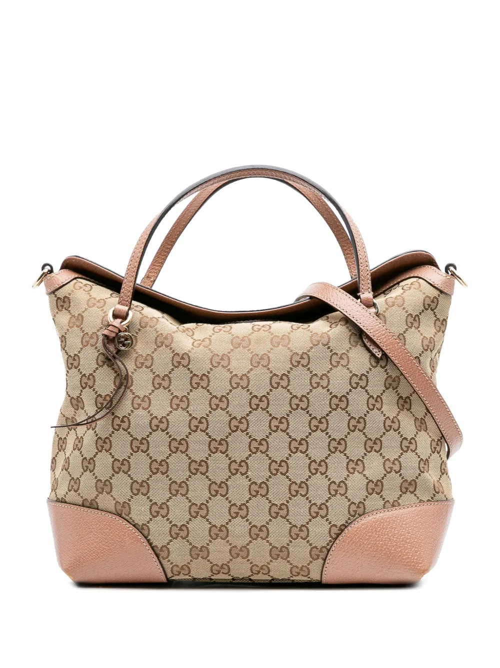 Gucci Pre-Owned 2016-2024 Medium GG Canvas Bree satchel - ピンク Gucci Pre-Owned 2016-2024 Medium GG Canvas Bree satchel - ピンク