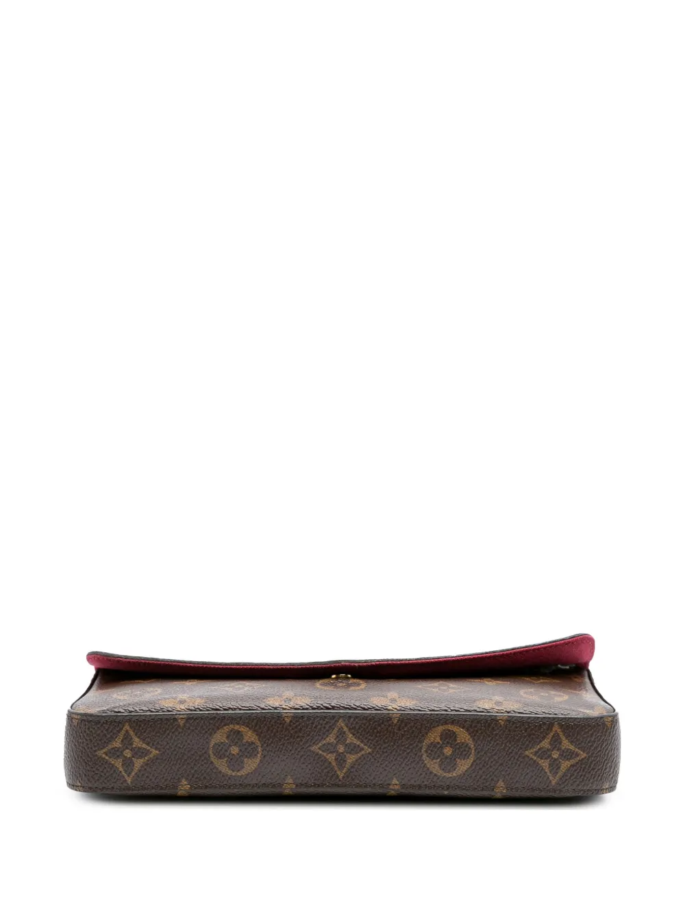 Pre-owned Louis Vuitton 2018 Monogram Pochette Felicie Crossbody Bag In Brown