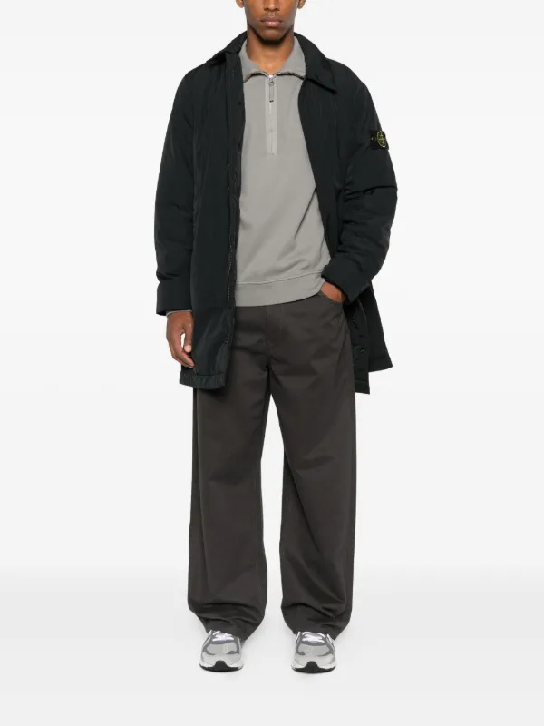 Stone Island パッチポケット コート | ブラック | FARFETCH JP