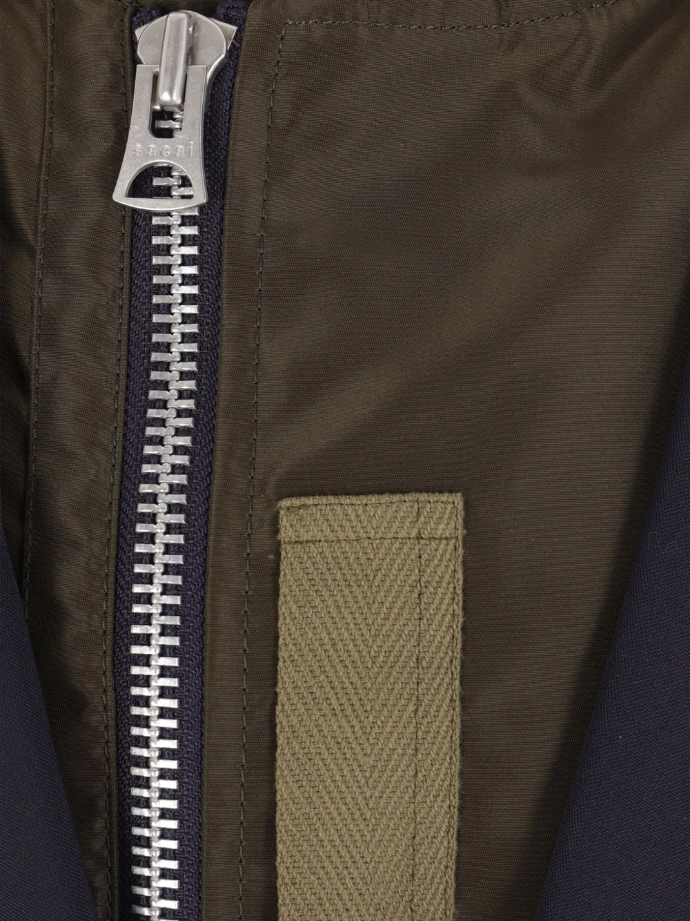 sacai Jack met rits en knoop Blauw