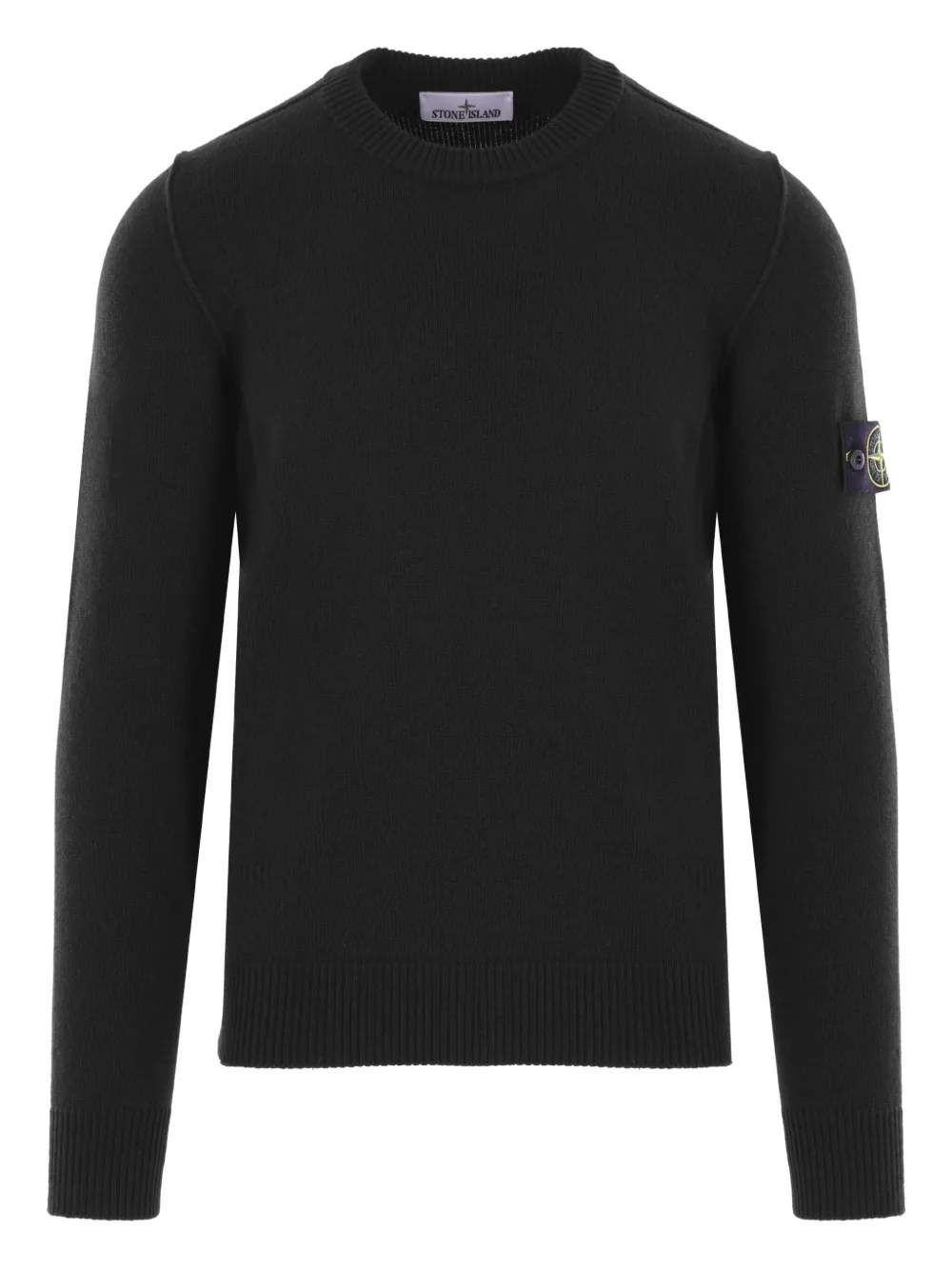 Stone Island リブニット セーター - ブラック Stone Island リブニット セーター - ブラック