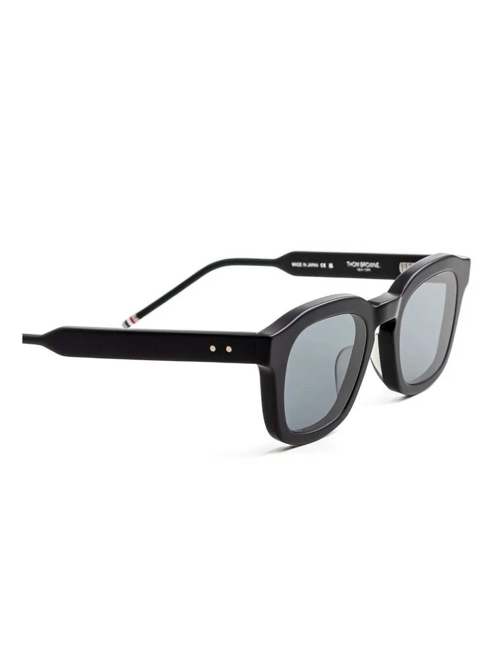 Thom Browne Eyewear Zonnebril met vierkant montuur Zwart