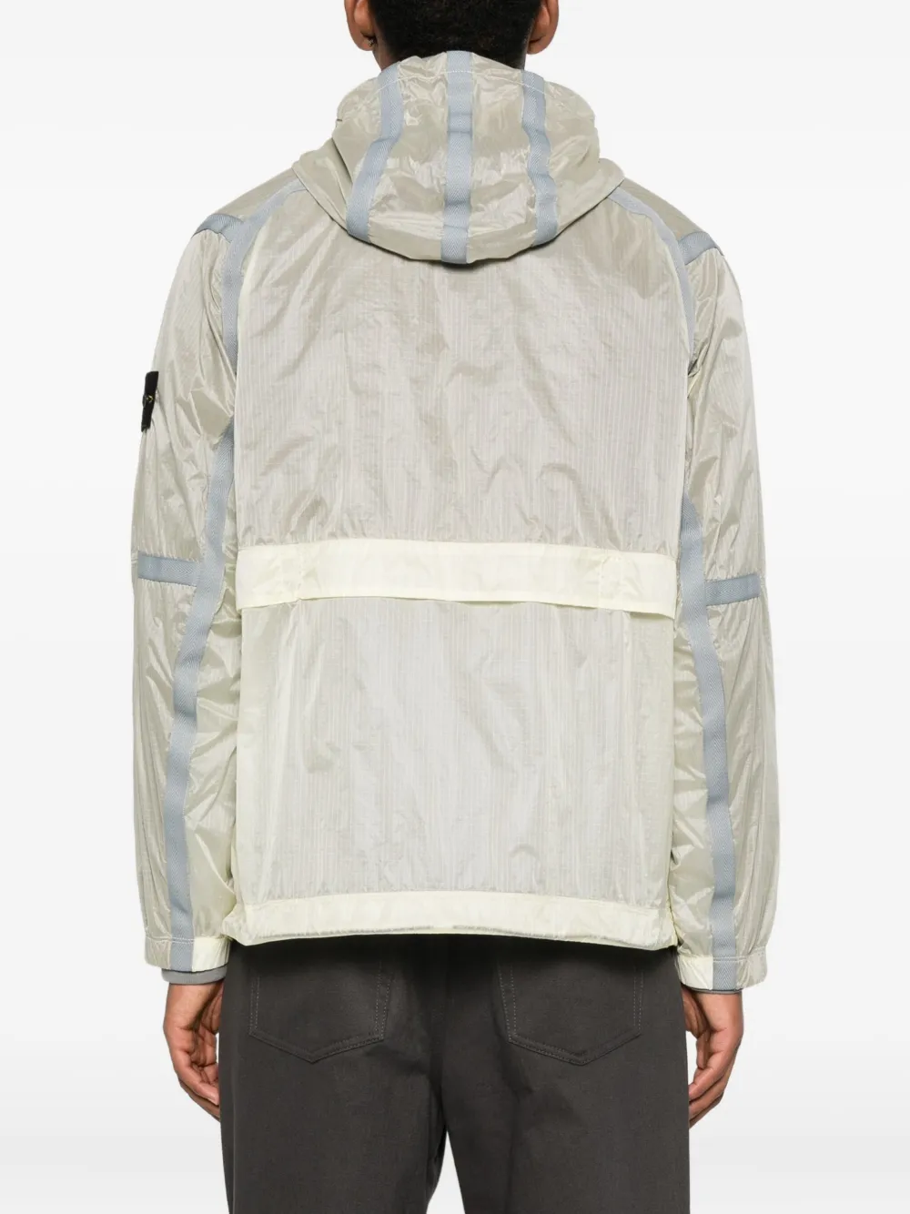 Stone Island hooded panelled jacket Beige