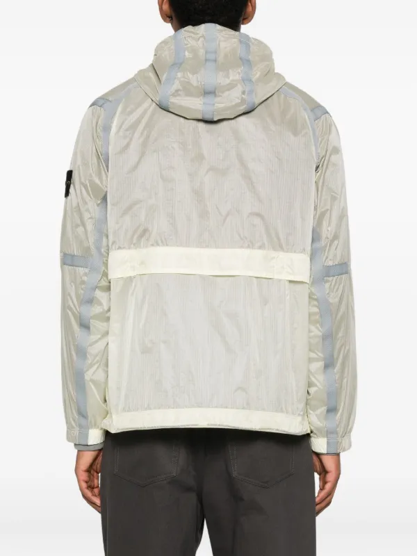 Stone Island Hooded Panelled Jacket | Neutrals | FARFETCH