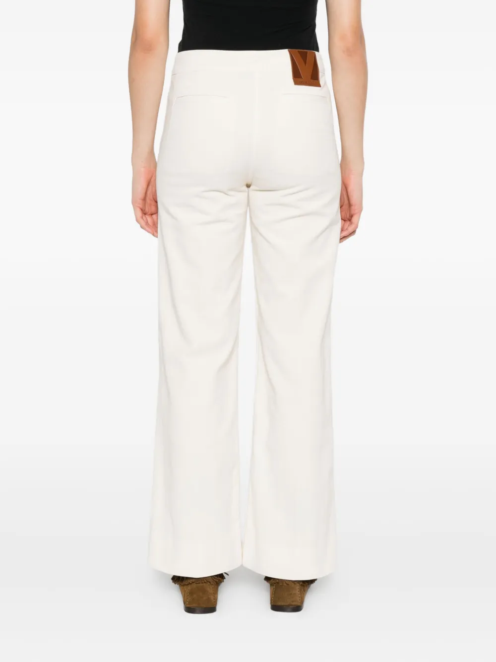 Valentino Garavani Verfraaide jeans met V-vorm Beige