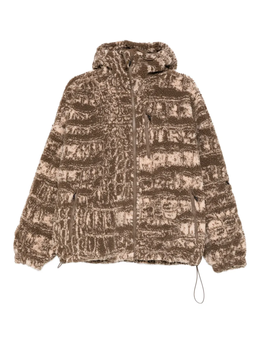 adidas by Stella McCartney hooded zip fleece jacket - Marrone