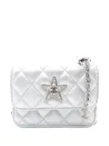 CHANEL Pre-Owned 2021-2025 Metallic Lambskin Crystal Star Chain belt bag - Silver