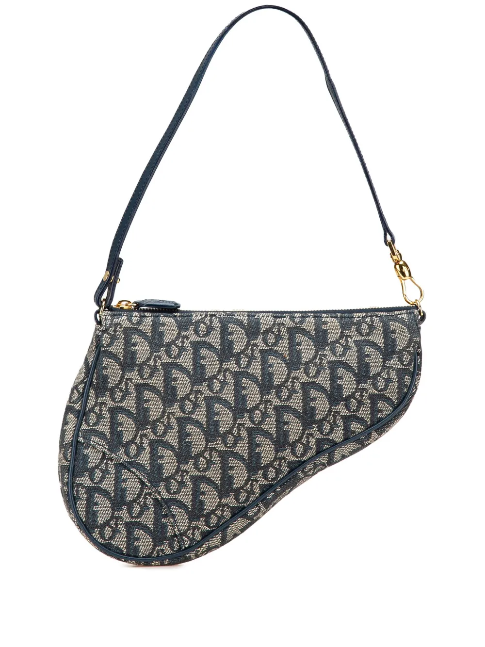 Christian Dior Pre-Owned 2001 Mini Diorissimo Canvas Saddle Pochette Christian Dior Pre-Owned 2001 Mini Diorissimo Canvas Saddle Pochette