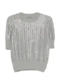 Ermanno Scervino ribbed short-sleeved T-shirt - Grey