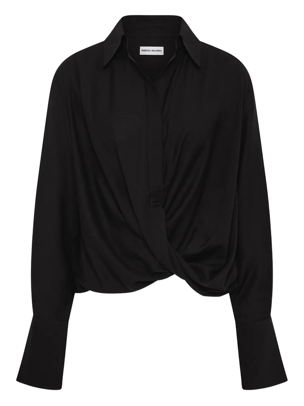 Rebecca Vallance Noor blouse met kraag en gedraaid detail aan de voorkant Zwart