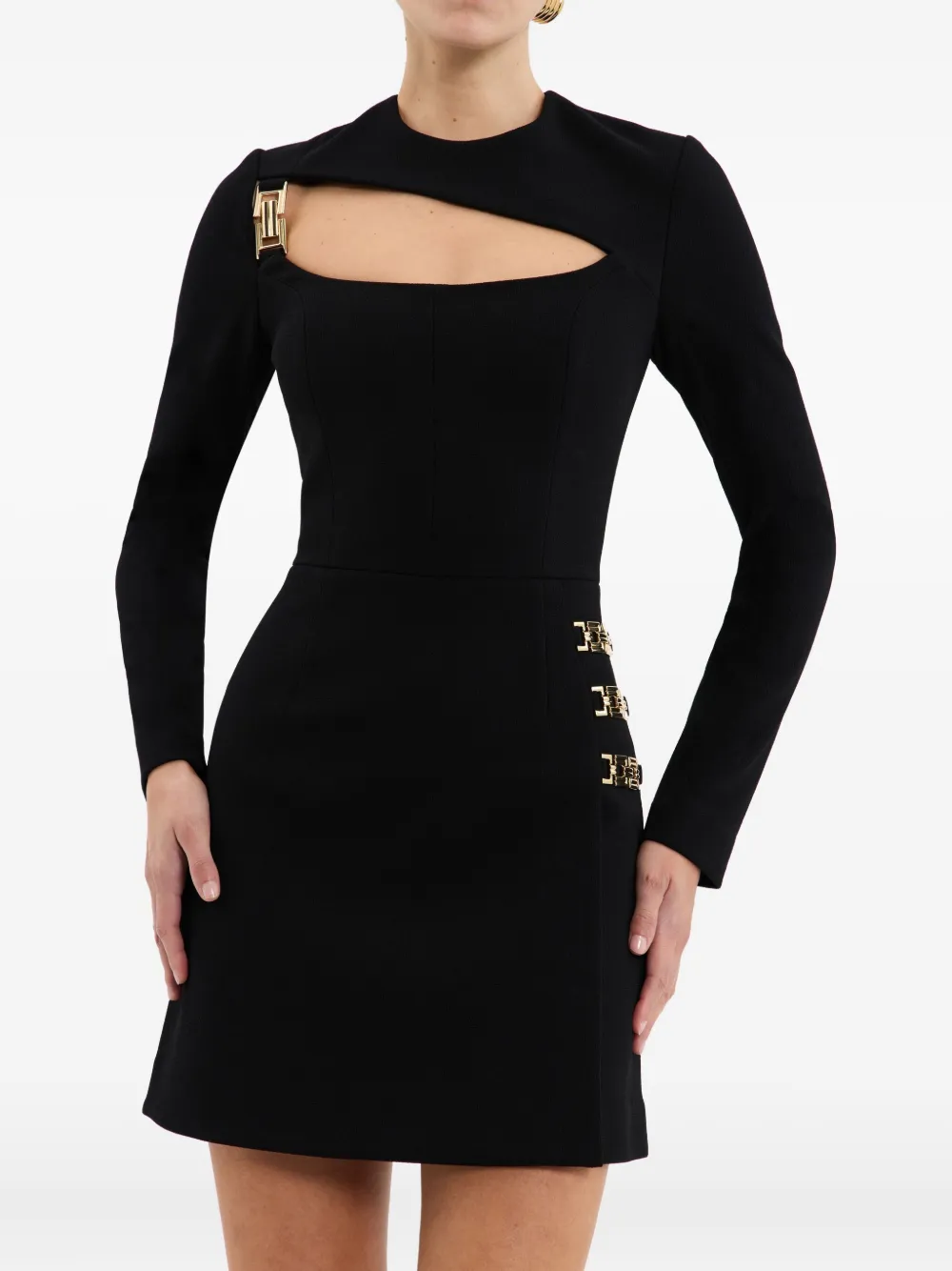 Rebecca Vallance cut-out buckled mini dress Zwart
