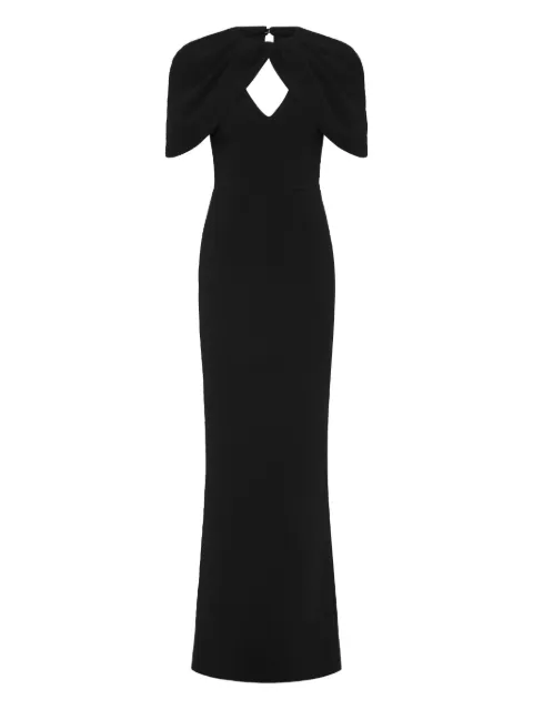 Rebecca Vallance Cameron cape-neckline maxi dress