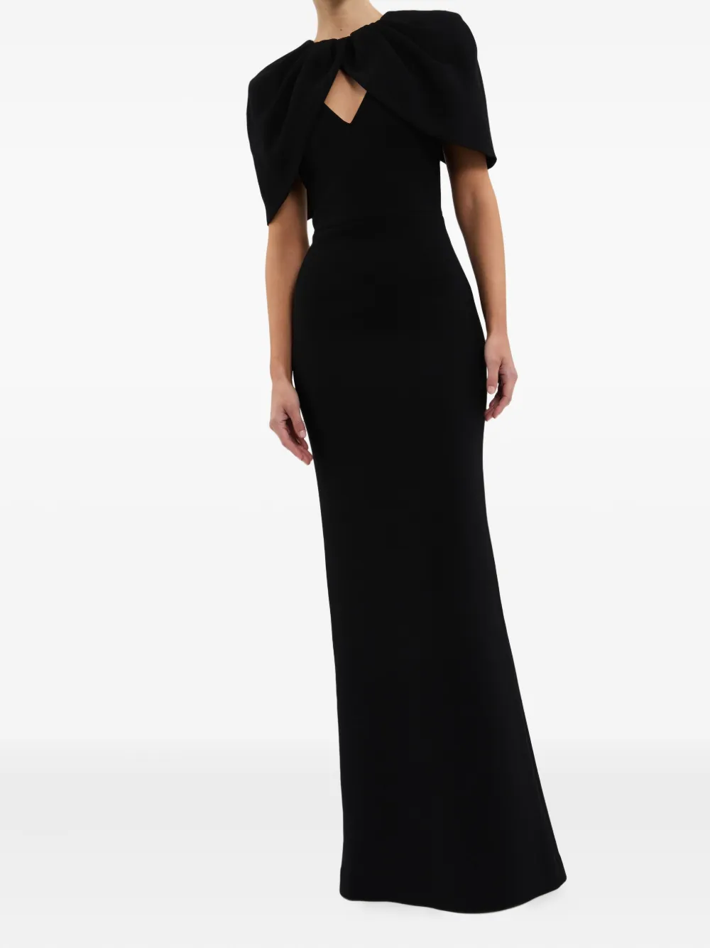 Rebecca Vallance Cameron maxi-jurk met gedrapeerde hals - Zwart