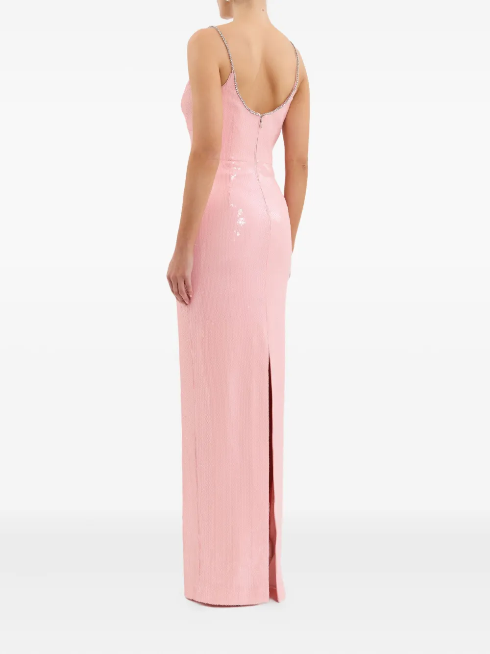 Rebecca Vallance Loxley maxi-jurk met pailletten en strik Roze