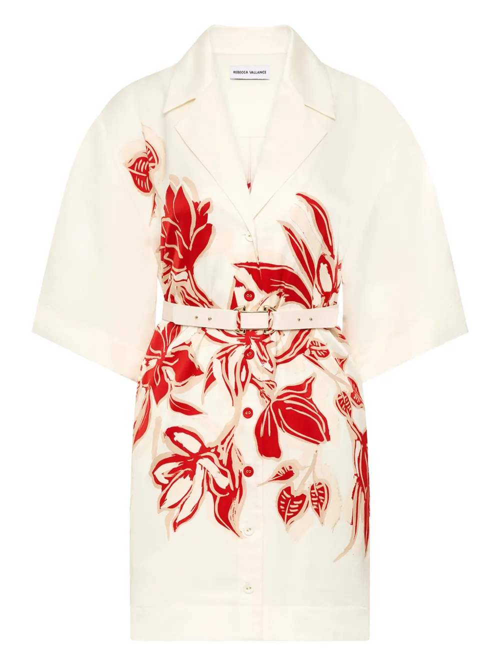 Rebecca Vallance Tallara floral-print belted mini dress | White | Image 1