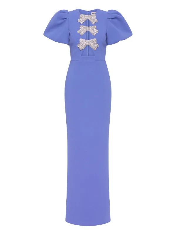 Rebecca Vallance puff-sleeves Embellished Maxi Evening Dress | Blue | FARFETCH Rebecca Vallance puff-sleeves Embellished Maxi Evening Dress | Blue | FARFETCH
