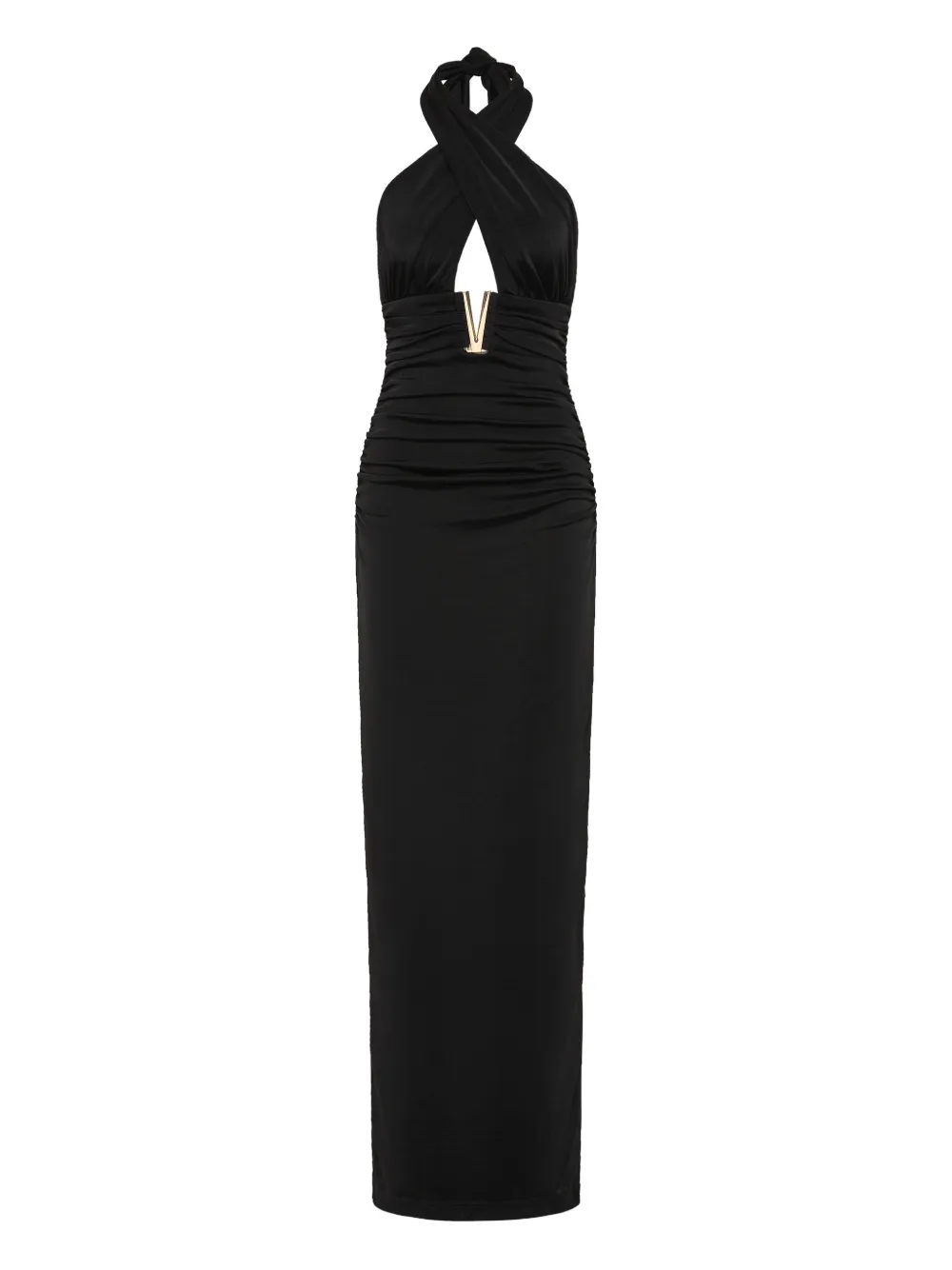 Rebecca Vallance Mischa halterneck maxi dress - ブラック Rebecca Vallance Mischa halterneck maxi dress - ブラック