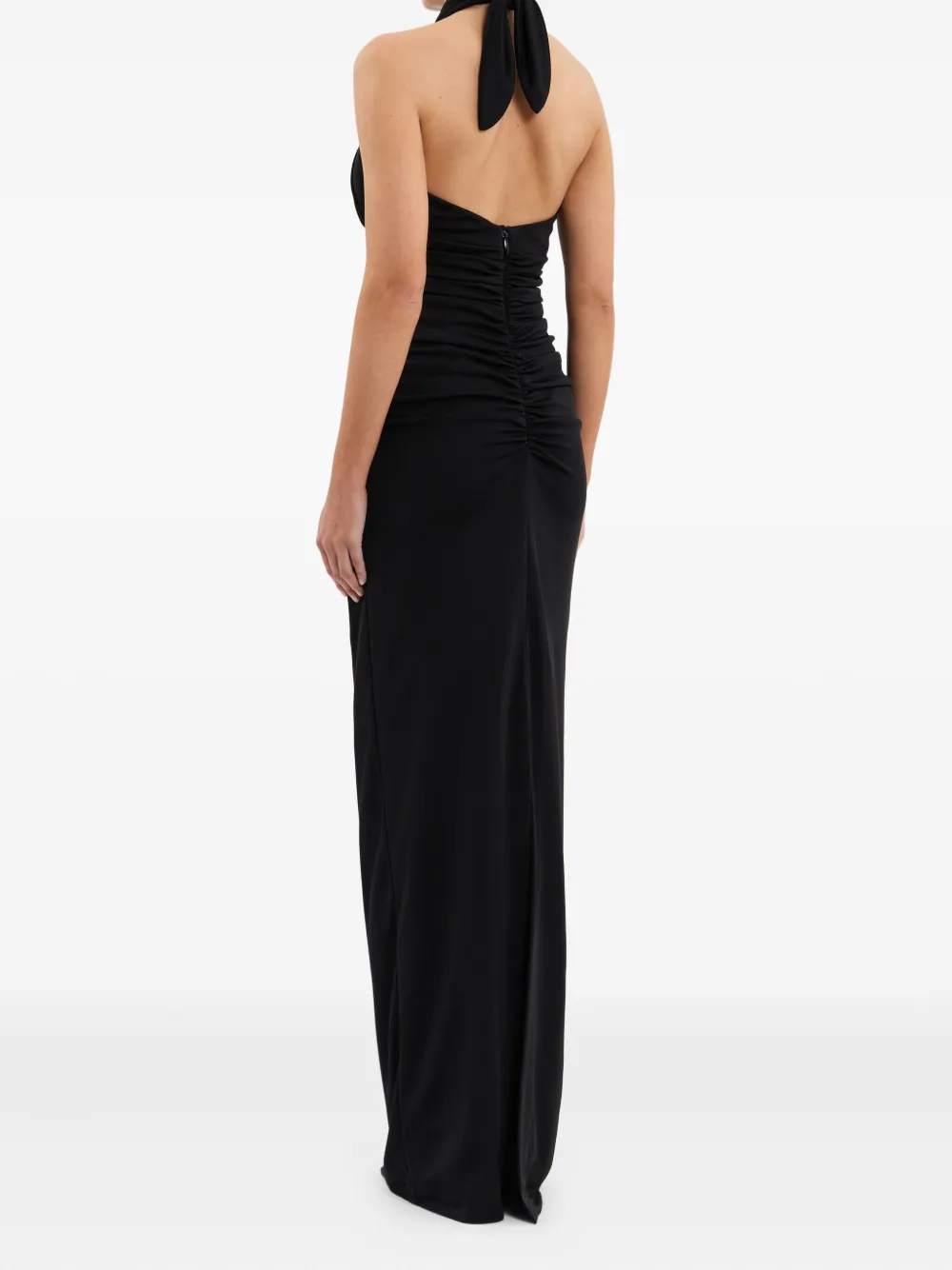 Rebecca Vallance Mischa halterneck maxi dress Zwart