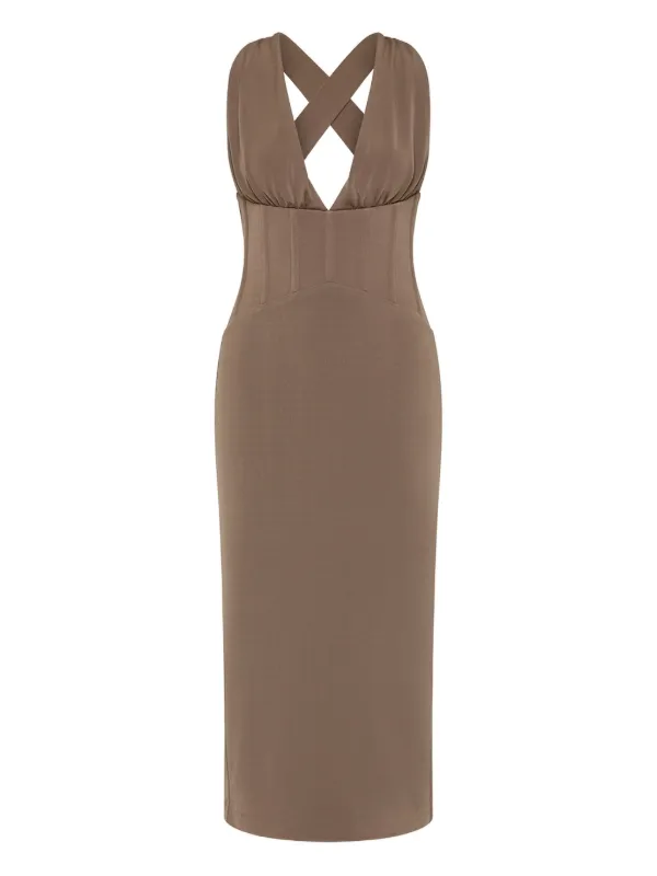 misha corset dress Misha Lace-Bodice Short Homecoming Dress Mulberry / XSmall