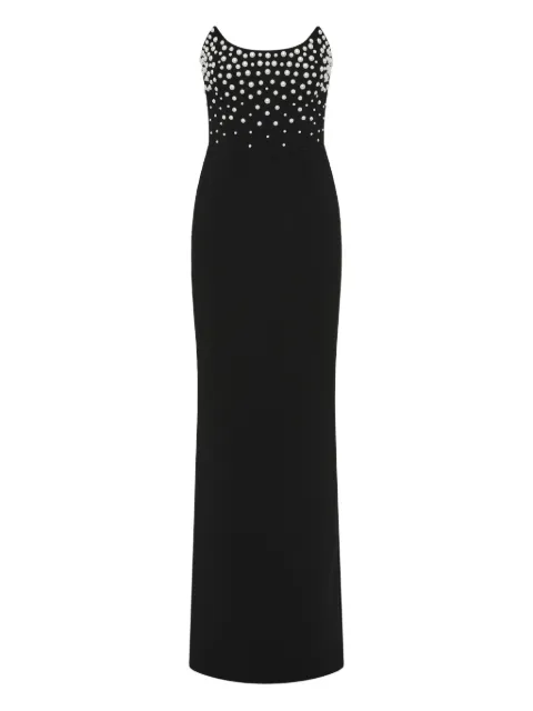 Rebecca Vallance Lynette embellished-upper strapless gown