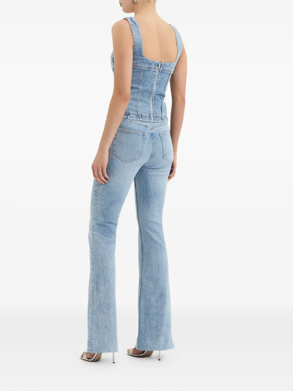 Rebecca Vallance Denim Corset Top In Multi