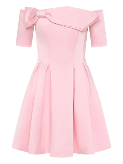Rebecca Vallance Aymee bow-detail pleated mini dress