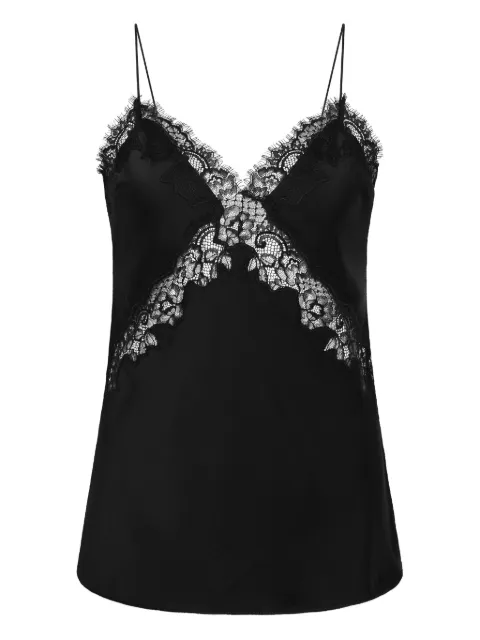 Rebecca Vallance lace-insert satin vest