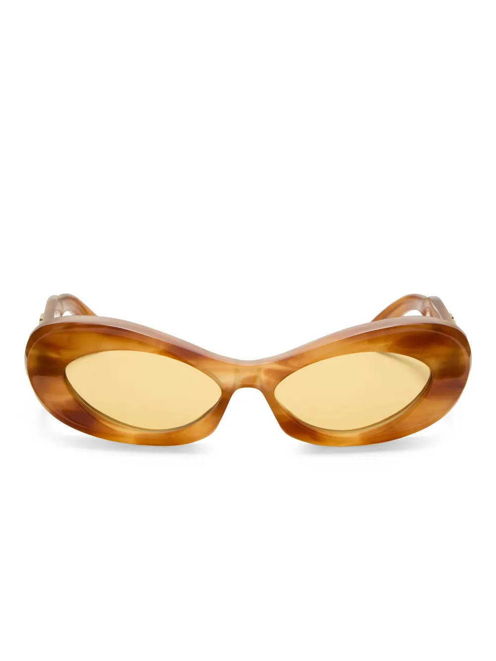 VALENTINO GARAVANI EYEWEAR Zonnebril met ovalen montuur Bruin