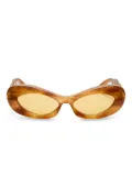 VALENTINO GARAVANI EYEWEAR oval-frame sunglasses - Brown