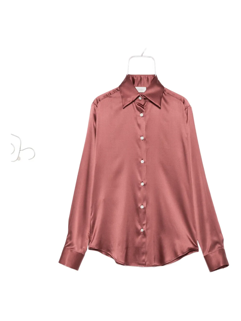 Mazzarelli long-sleeve silk-blend shirt - Rosso
