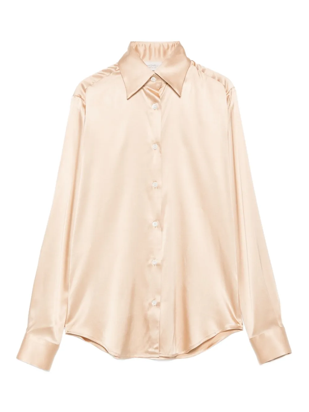 Mazzarelli Blouse van zijdeblend met lange mouwen Goud